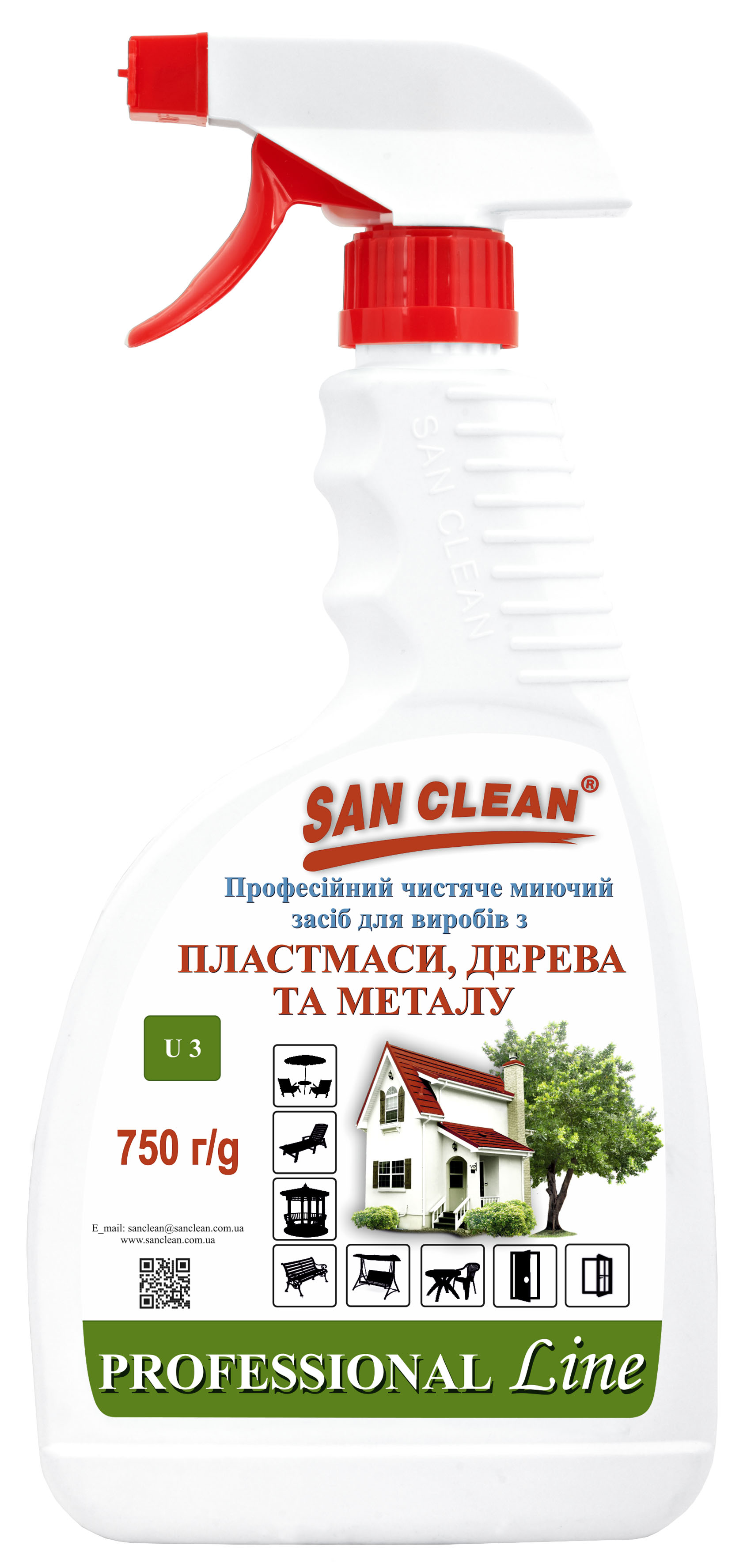 PROFESSIONAL CLEANING AGENT FOR PLASTIC, WOOD AND METAL PRODUCTS