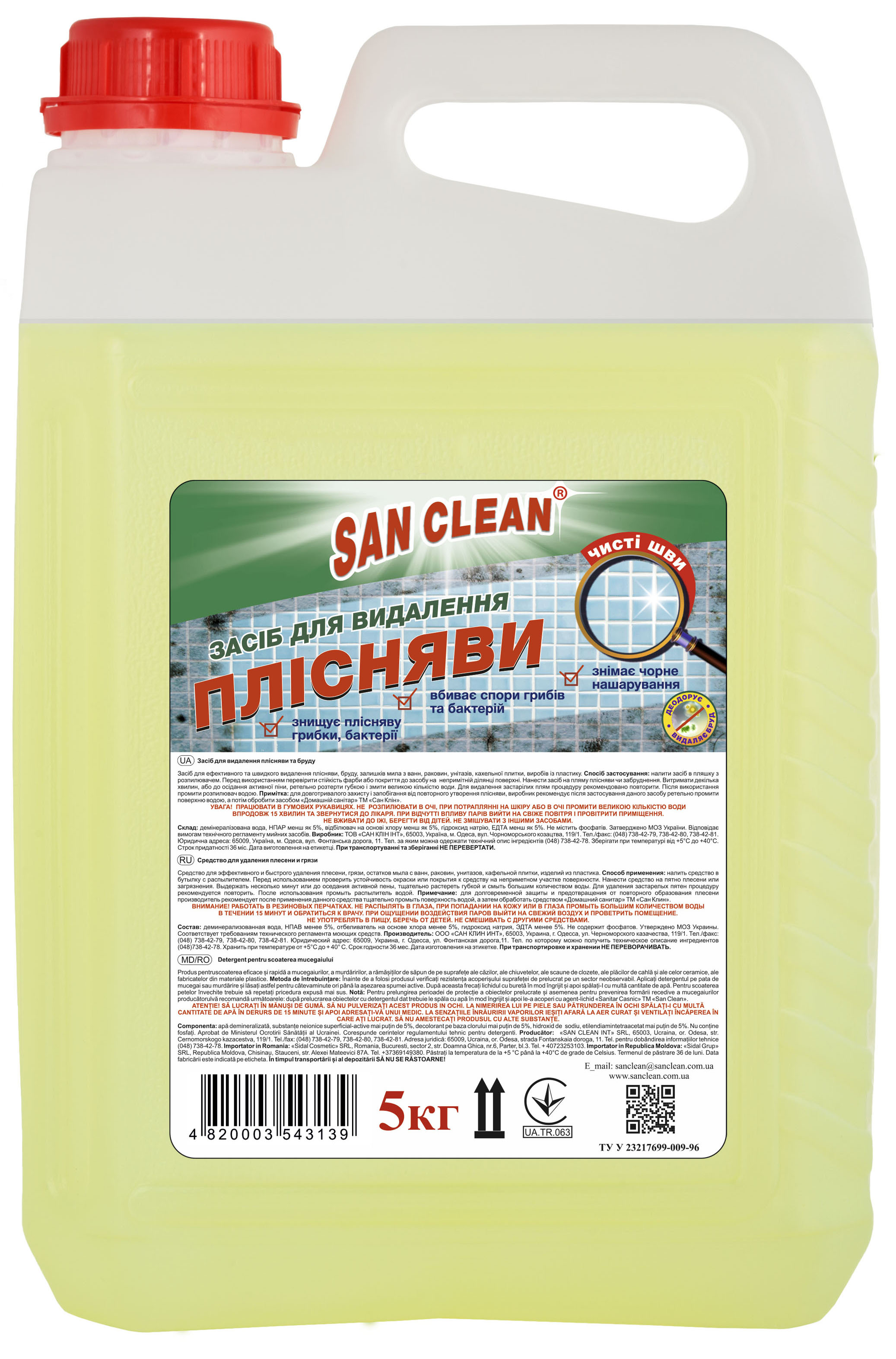 MOULD AND DIRT REMOVING CLEANER